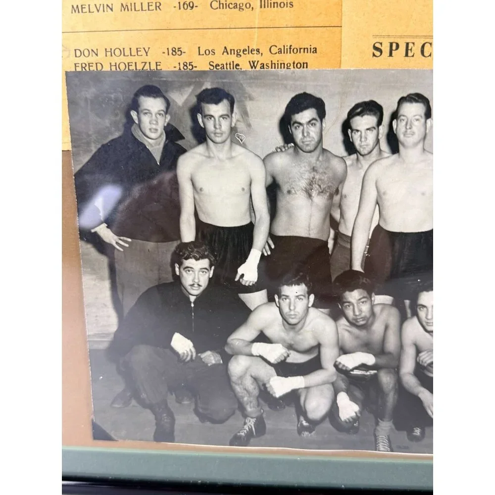 WWII 1945‎ Boxing Program 4th vs 1st Infantry Division Photo Regensburg Germany